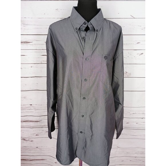 Wrangler George Strait Collection Charcoal Button Front‎ Size XXL Dress Shirt - Picture 5 of 7